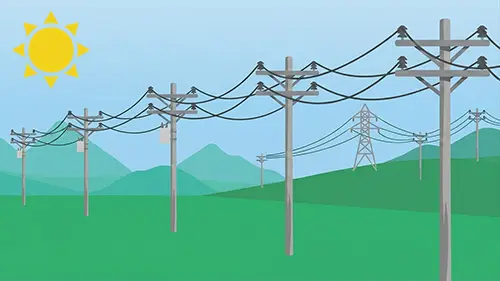 illustrated power lines