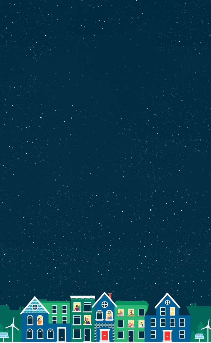 Power the HOLIDAYS with 100% clean electricity.
