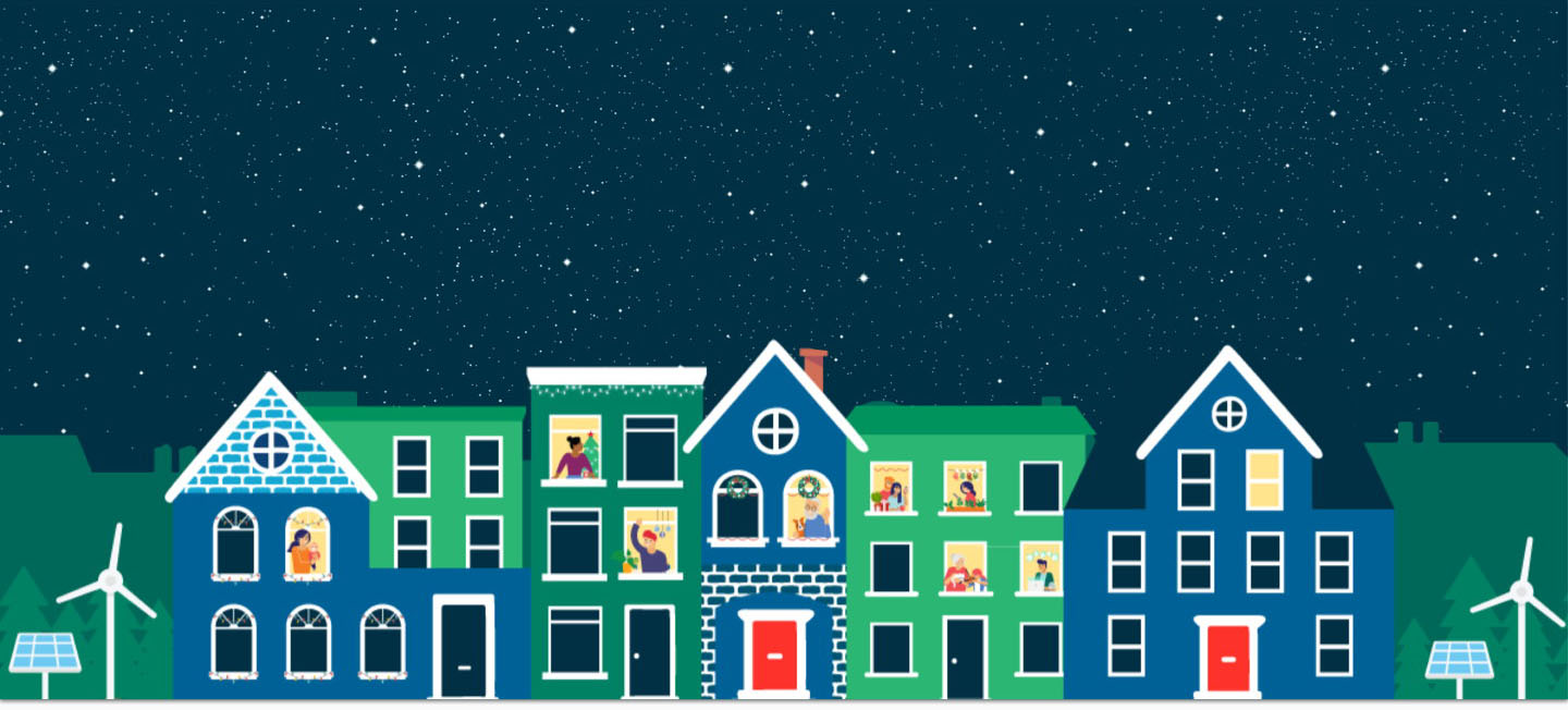 Power the HOLIDAYS with 100% clean electricity.
