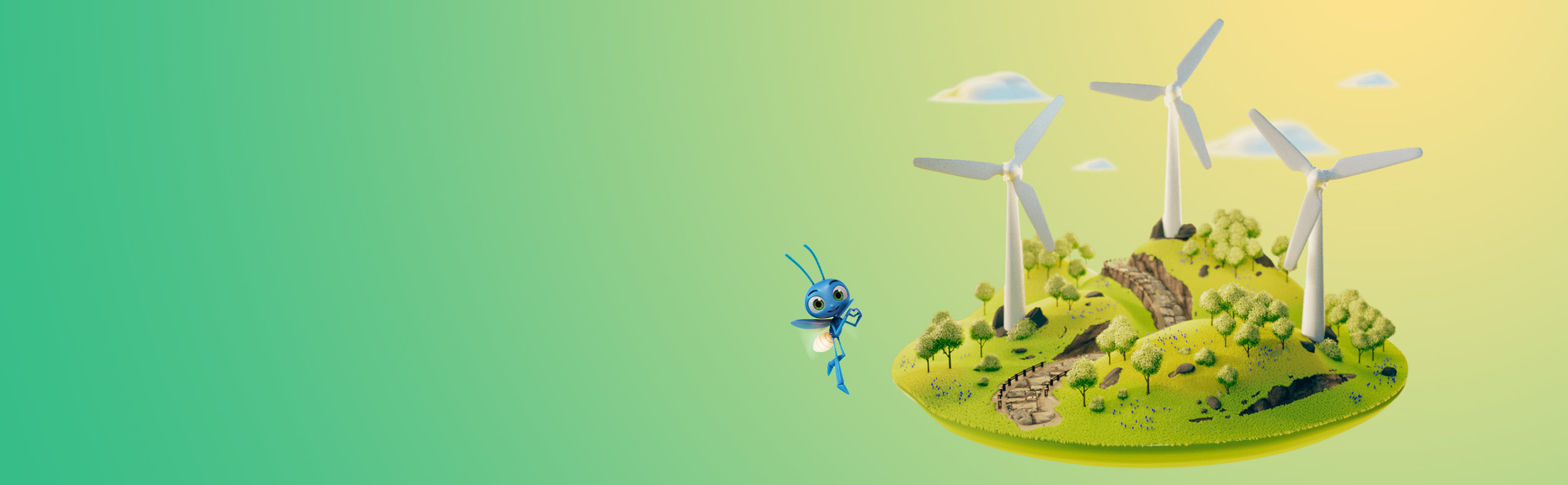 Get pollution-free energy powered by wind.