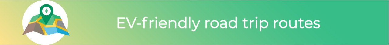 EV icon on map illustration