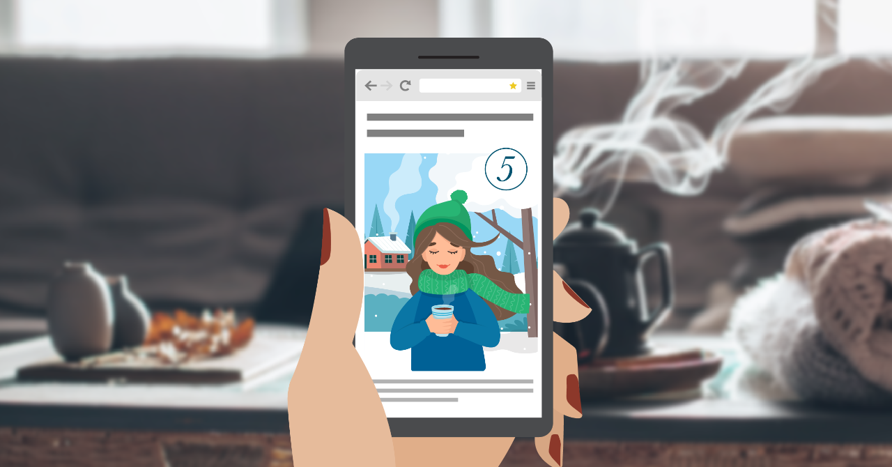 5 Sustainable skincare tips for winter with illustration