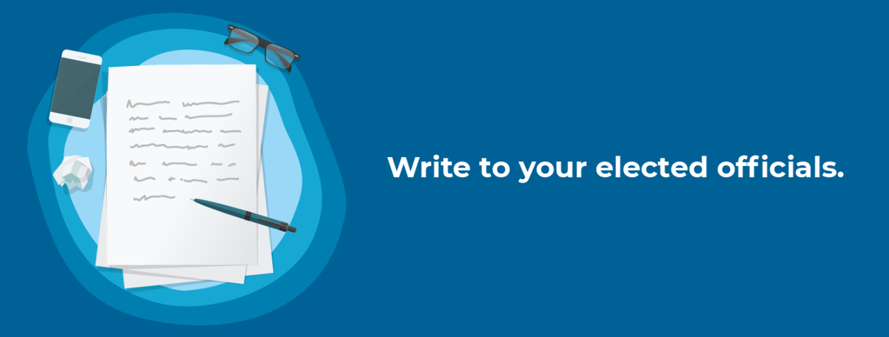 Write to your elected officials