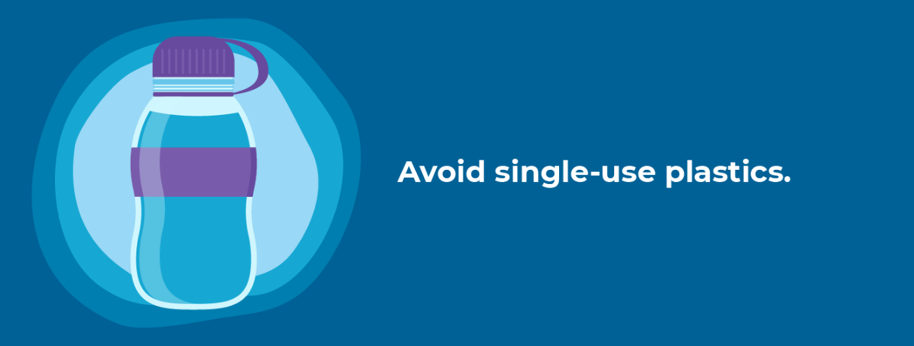 Avoid single use plastic