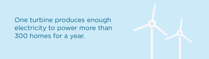 Our turbine produces enough electricity to power more
