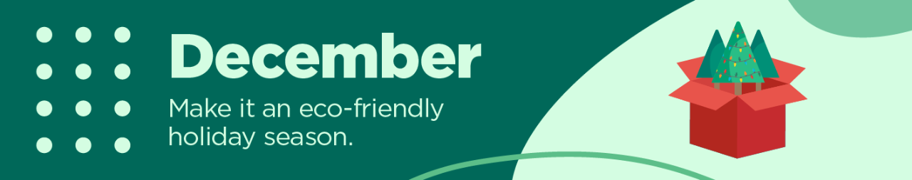 December: Make it an eco-friendly holiday season.