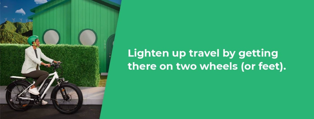 Lighten up travel by getting there on two wheels (or feet).