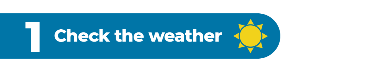 1. Check the weather.