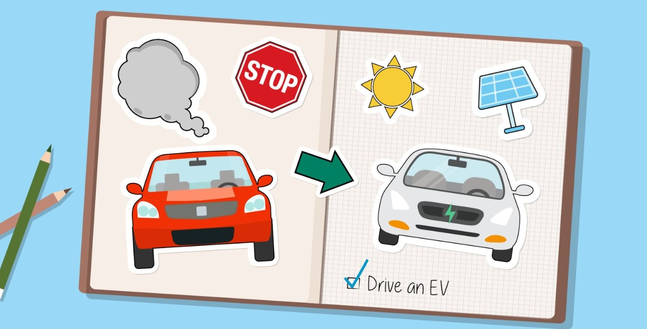 Ditch the gas guzzler. Drive an EV.