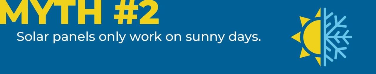 Myth #2 Solar panels only work on sunny days.