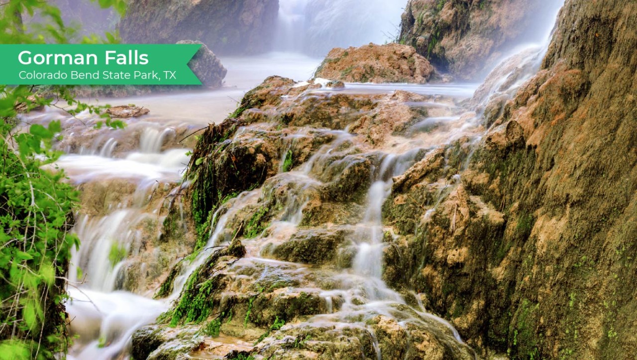 Gorman Falls in Colorado Bend State Park, TX