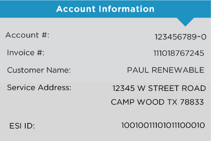 Account Information Example 