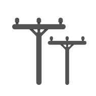 Illustration of electricity power lines