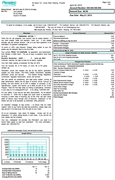 Image of front of Penelec bill